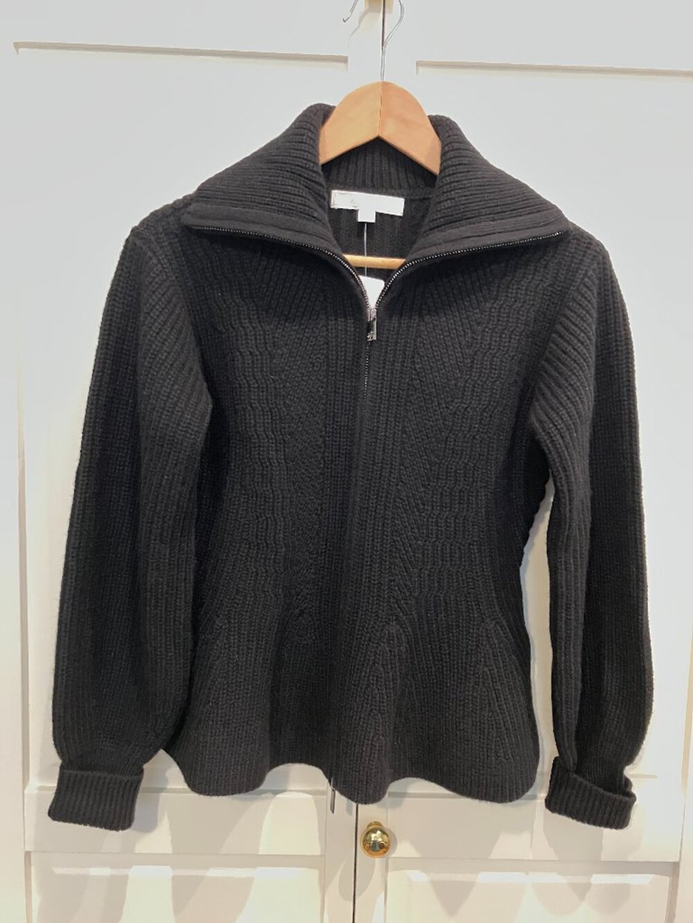 Brooks Brothers Wool Blend Peplum Cardigan